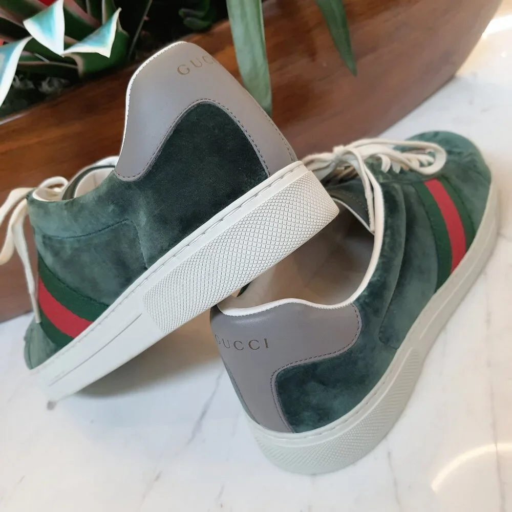 GUCCI new sneakers Ace 'Green Velvet' 757893